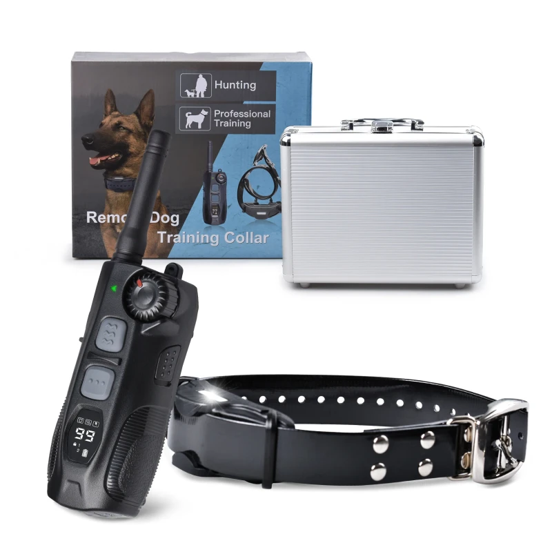 Rechargeable Smart Dog Trainer with 4 Modes Sound Vibration Shock & Booster Plastic Eco Friendly LED Light Dog Training