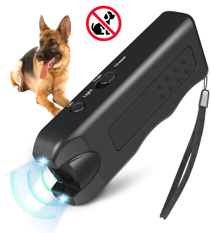 Rechargeable Sonic Bark Deterrent Anti Barking Stop Bark Training Device Trainer Led Ultrasonic Dog Repeller