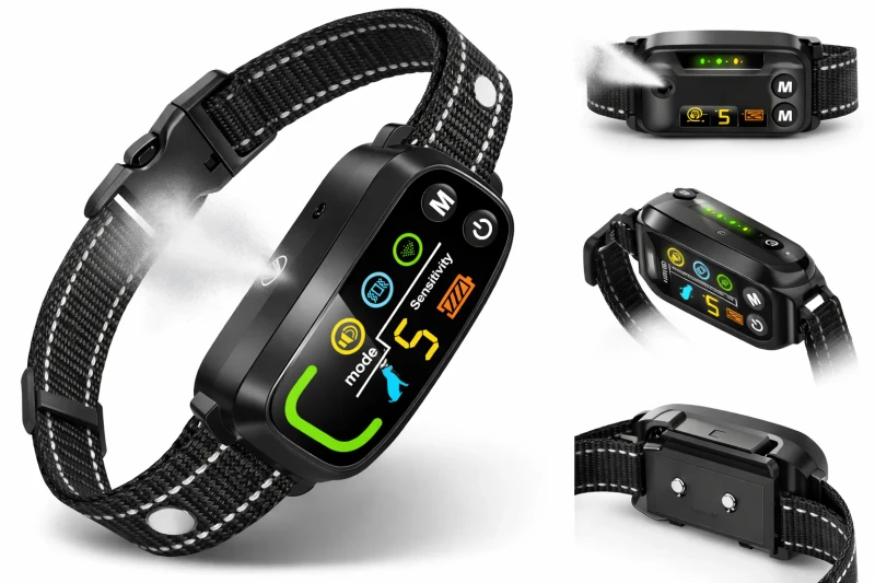 Rechargeable Spray Dog Bark Collar Automatic Anti Bark Training Collar Adjustable Sensitivity for Small Medium Large Dogs