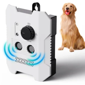 Rechargeable Ultrasonic Anti Barking Device with Auto Detection Waterproof Bark Control Trainer for Dogs Indoor Outdoor
