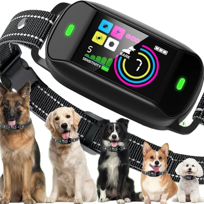 Rechargeable Waterproof Anti Barking Device for Dogs Sound Vibration Training Collar Bark Control New Training