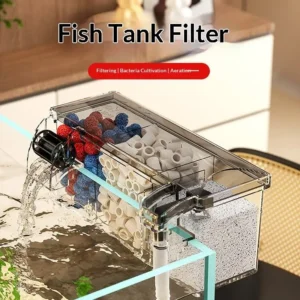 Rectangle Transparent Top Filter Drip Box Aquarium Fish Tank Accessories As Material Low Noise Three in One Filtration