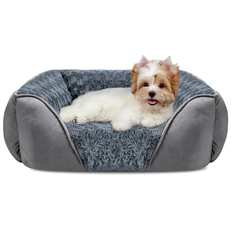 Rectangle Washable Orthopedic Soft Calming Sleeping Durable Dog Bed for Pet Soft Washable Puppy Custom Orthopedic Dog Bed Luxury