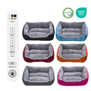 Rectangular Dog Bed Dogs Cats Waterproof Anti Slip Bottom Pet Beds Soft Sofa Dog Bed