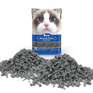 Recycled Grey Non Clumping Recycle Newspaper Cat Litter Paper Pellets