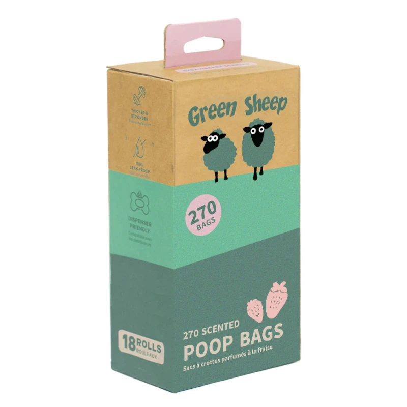 Recycled Plastic Scented Dog Poop Bags Box Pet Supplies for Small Animals