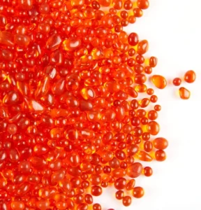 Red Orange Solid Creative Glass Beads Swimming Pool Medical Industrial Use Eco Friendly Durable Waterproof Decorative Colored