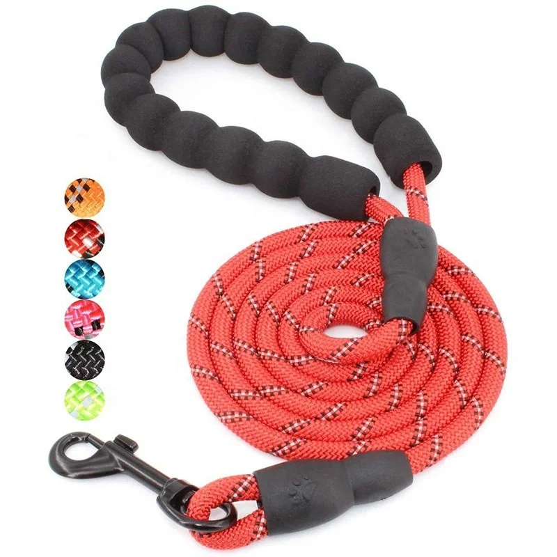 Reflective Braid Round Nylon Rope Dog Traction Rope Durable Braided Climbing Rope Dog Lead Pet Leash