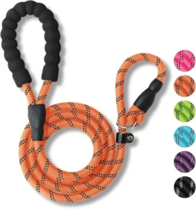Reflective Dog Slip Leash Multi Color Pet Slip Leash Rope with Comfortable Handle for Dog Outdoor