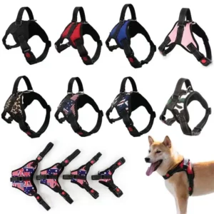 Reflective Eco Friendly Nylon Lace Pet Dog Harness Durable Adjustable Chest Vest Leash for Small Medium Big Dogs Walking