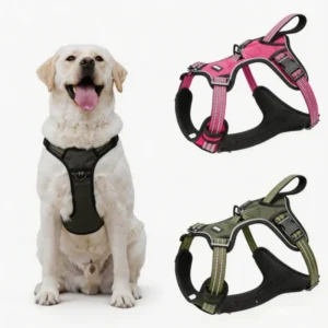 Reflective Padded Mesh Dog Harness Adjustable Vest M L Dogs Outdoor Walk Pet Gear Supplies