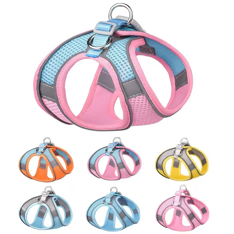Reflective Pet Vest Harness Dog Leash Puppy Vest Harness Soft Mesh Pet Dog Harness with Leash