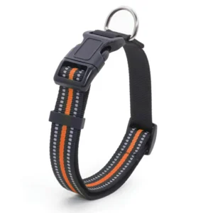 Reflective Striped Woven Extendable Neck Collar for Cats & Dogs for Large Breed Dogs