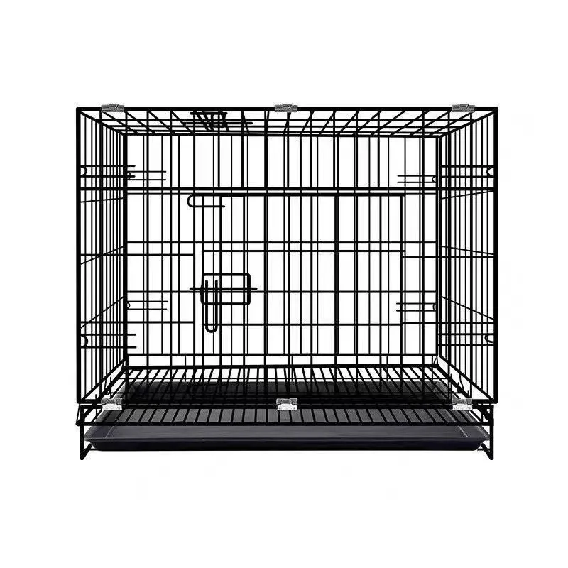 Reinforced Steel Dog Cage with Button Closure Medium Dog Cage for Golden Retrievers and Labradors Indoor Use Pet Cage