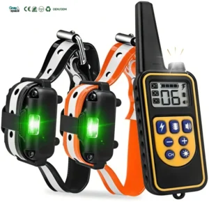 Remote Control Multi-Mode Dog Training Collar Ultrasonic Electric Shock Multi-Channel Rechargeable LCD Display IPX Bark Control