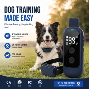 Remote Dog Trainer 600m Long Range Waterproof Shock Vibration Beep Collar Dog Training Supplies