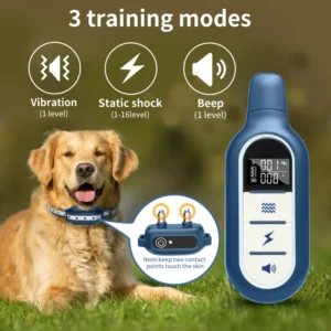 Remote Dog Trainer with Electric Shock Bark Suppressor Pet Dog Training Collar for Effective Bark Control