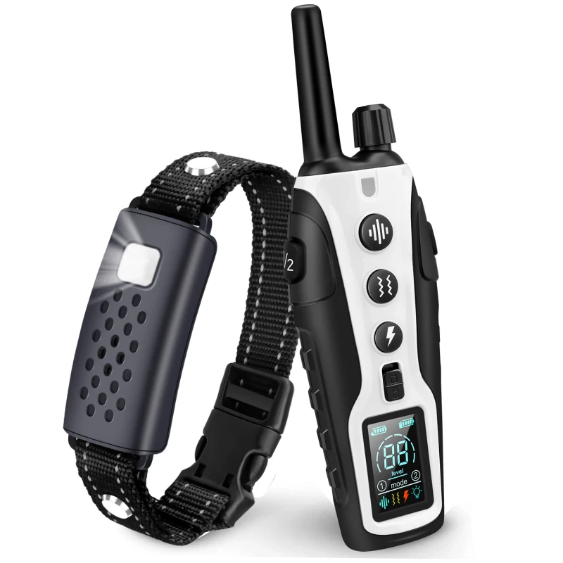 Remote Dog Training Device Beep Vibration Shock Modes Bark Control Collar Adjustable Levels for Small Medium Large Dogs