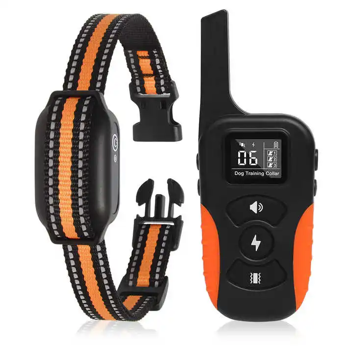 Remote Trainer Dog Bark Deterrent Device Plastic Training Collar for Correcting and Preventing Bad Behavior in Any Dog