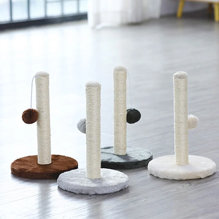 Removable Cat Scratcher Natural Cute Scratching Board Indoor Interactive Cat Tree With Plush Ball
