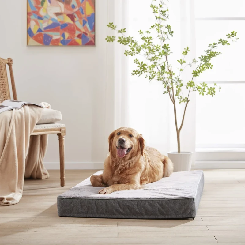 Removable Memory Foam Dog Bed Mattress Large Rectangle Pet Cat Beds Waterproof Pet Bed
