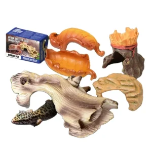 Reptile Accessories Various Resin Reptile Food Water Bowl Hideout Cave Shelter