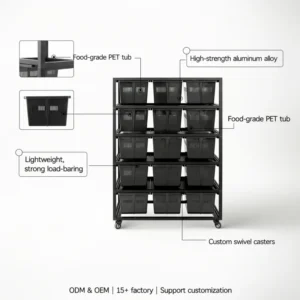 Reptile Amphibian Supplies Black Transparent Snake Rack with Ventilated Side for Safe Reptile and Snake Keeping Snake Rack