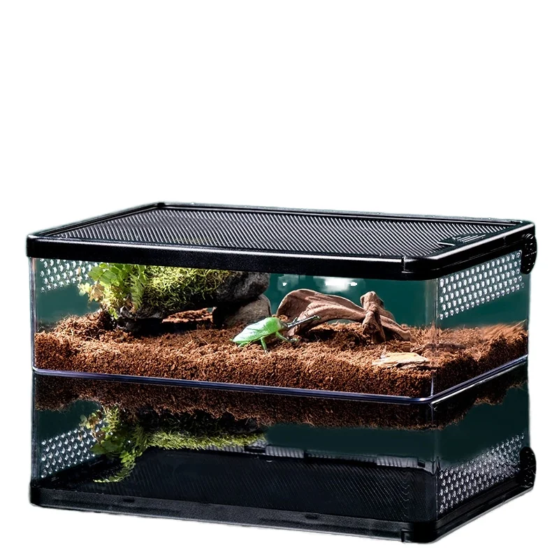Reptile Breeding Box Durable Lightweight PC ABS Plastic Escape Resistant Design for Reptiles Small Animals