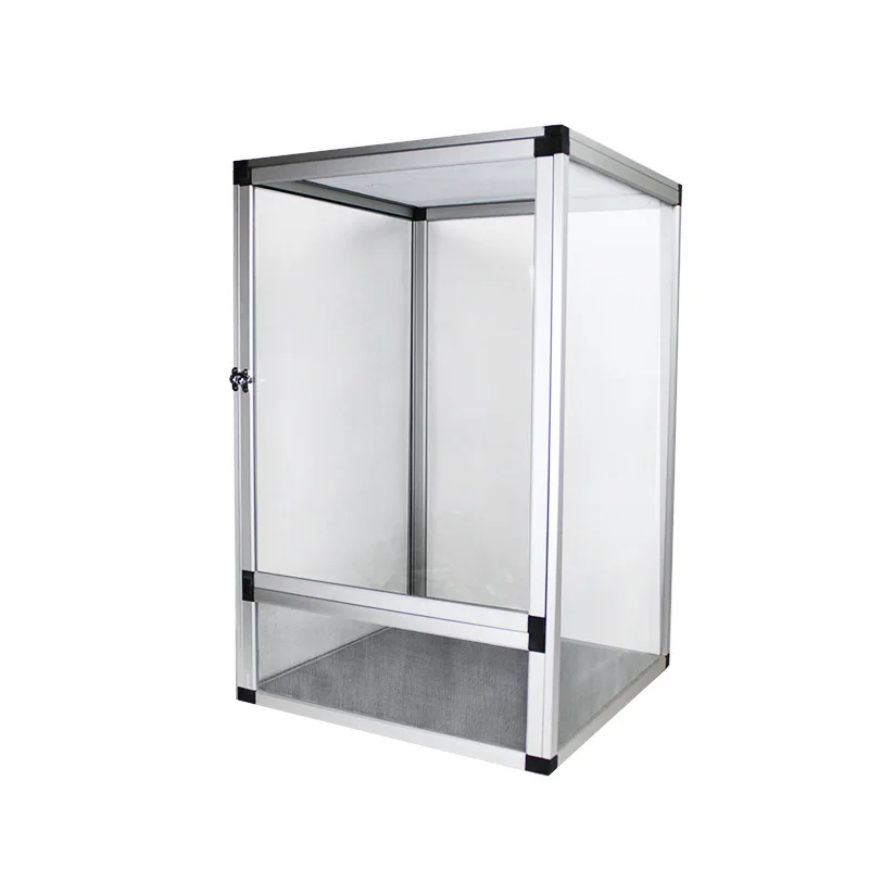 Reptile Breeding Cage for Chameleon Lizard Snake Aluminum Alloy Detachable Terrarium Ventilated Breathable
