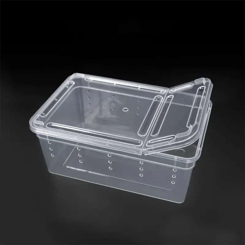 Reptile Cages Reptile Feeding Box for Spiders Frog Small Insects Eco-friendly PP Material Reptiles Habitat Cage
