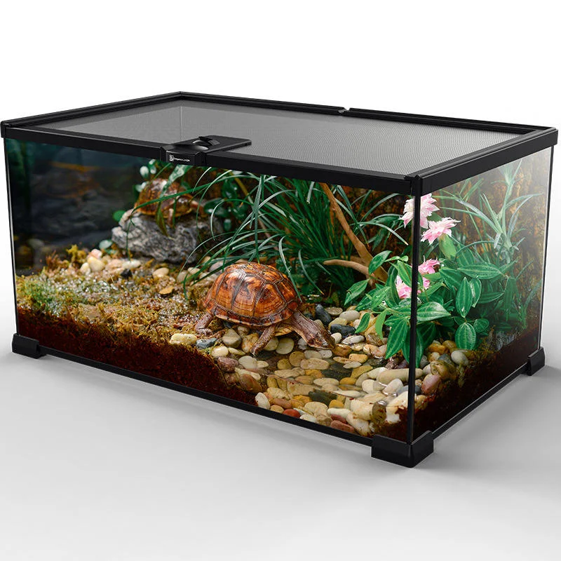 Reptile Glass Terrarium Kit Amphibian Tank Starter Kit Suitable for Small Reptile Geckos Lizard Chameleon Serpent Snake Aquarium