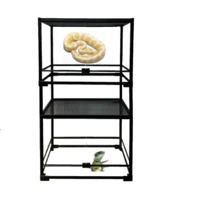Reptile Glass Terrarium for Reptile Pets Gecko Lizard Snake Top Screen Ventilation Escape Proof Lid