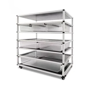 Reptile PVC Cage Terrarium with Temperature Control 80*45*16cm Reptile Vivarium Cage for Lizard Python Bearded Dragon