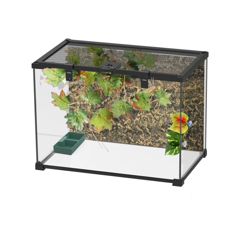 Reptile Plastic Feeding Box Vivarium Reptile Travel Habitat Aquarium Reptile Enclosure