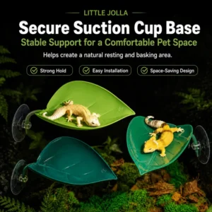 Reptile Supplies Suction Cup Leaf Hammock PVC Reptile Terrarium Decor for Lizards and Geckos