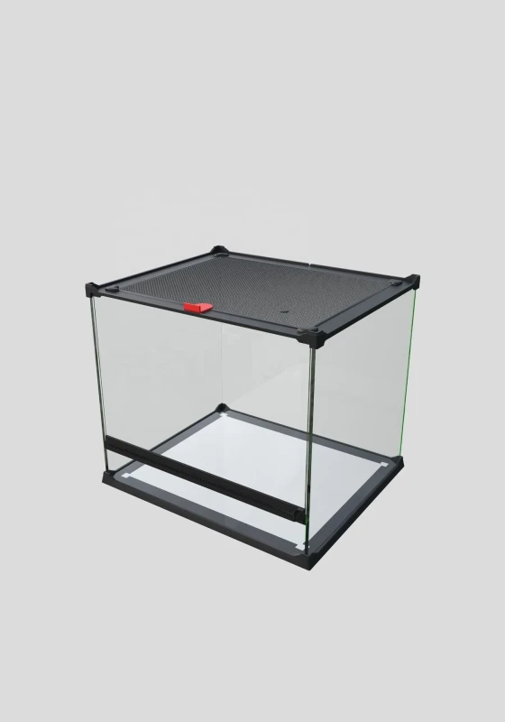 Reptile Terrarium Tank Escape Proof Locks Glass Reptile Enclosure for Reptiles Lizards Turtle