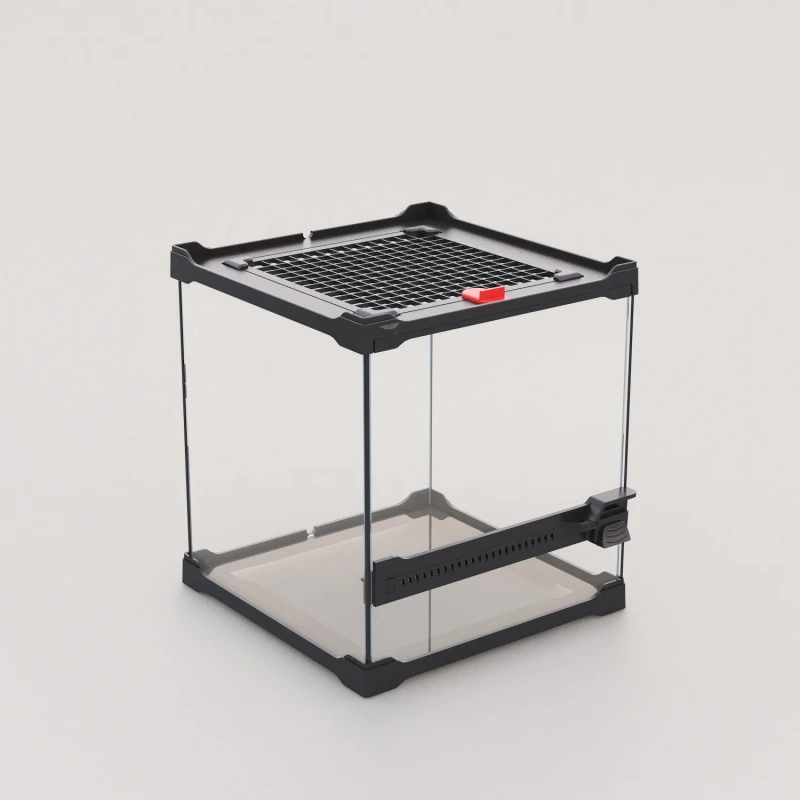 Reptile Transparent Pet Enclosure Snake Cage Glass Reptile Terrarium for Snake Lizard