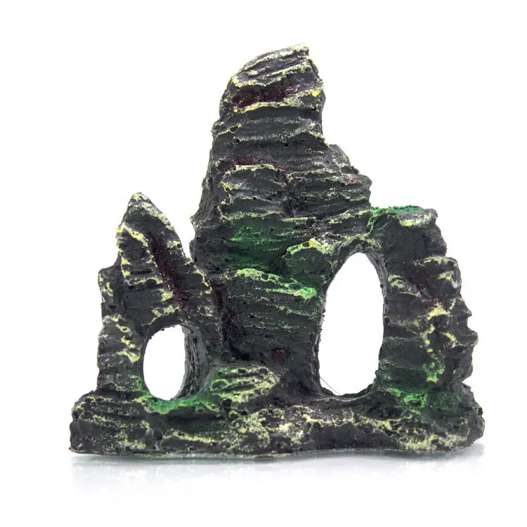 Resin Artificial Rock Aquarium Decoration Landscape Ornament Simulated Pine Bark Accessories Small Aquatic Plants