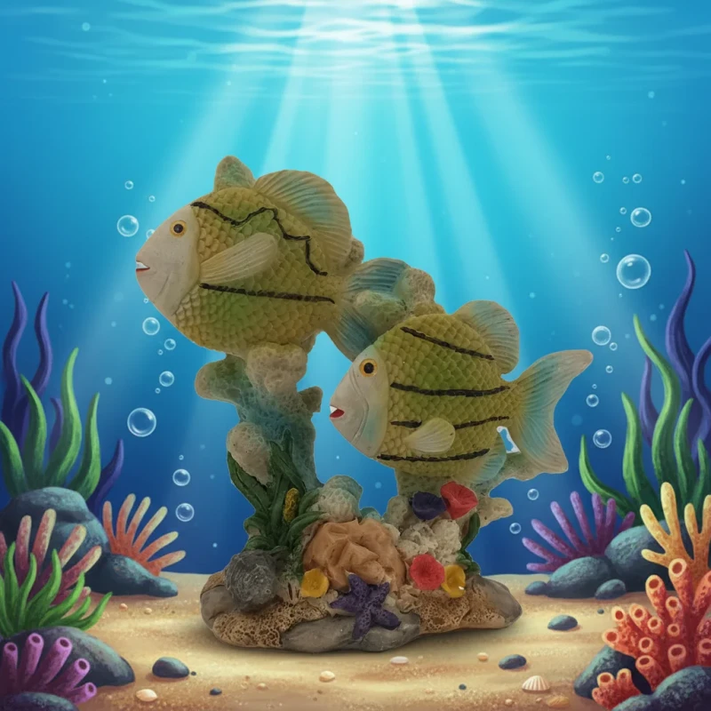 Resin Craft Marine Animal Figurine Tropical Fish Statues Ornament Fish Tank Decor Aquarium Decor