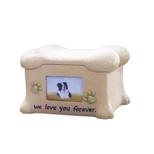 Resin Creative Pet Memorial Urn Photo Frame Luxury Grey Box Cat and Dog Cross Border Animal Funeral Supplies