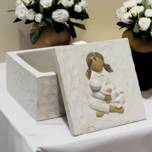 Resin Handmade Modern Simplicity Animal Pet Urns Angel Dog Cat Memorial Cremation Funeral Coffin Box