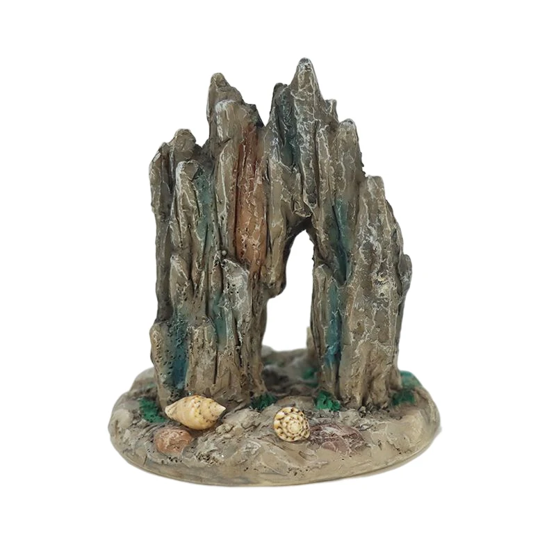 Resin Home Aquarium Rock Cave Fish Tank Decorations Ornament Mountain Hiding Cave Aquarium Accessories