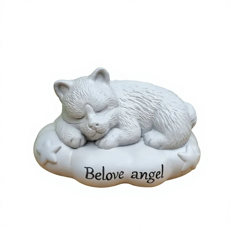 Resin Pet Cremation Urn Animal Style Memorial Storage Container