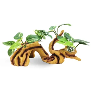 Resin Root Durable Rectangle Decorative Pet Box for Climbing Reptiles Living Room Essential Supplies