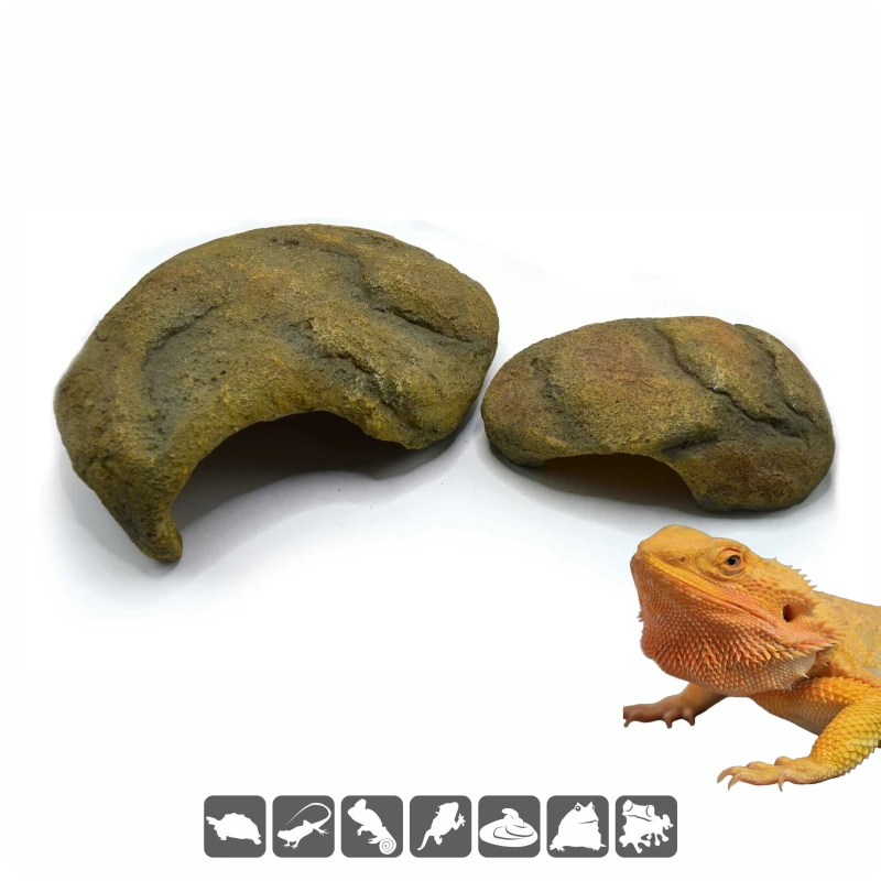 Resin Turtle Pet Cave Reptile Hide for Snakes Terrarium Tank Decoration Amphibian Supplies