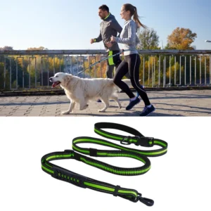 Retractable Reflective Nylon Dog Leash with Adjustable Waist for Large Dogs Acceptable OEM ODM