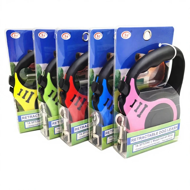 Retractable Telescopic Dog Leash with Bone Design Automatic ABS Material for Outdoor Walking