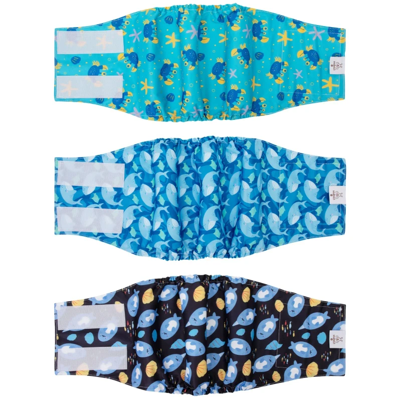 Reusable Dog Belly Band Washable Wrap Pet Diaper for Male Dogs Printed Cloth Diaper Variants Male Dog Diaper