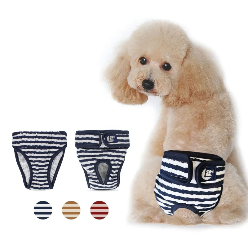 Reusable Dog Nappies Pet Washable Diapers Soft Cotton Material Dog Belly Band Pants for Pets Dogs