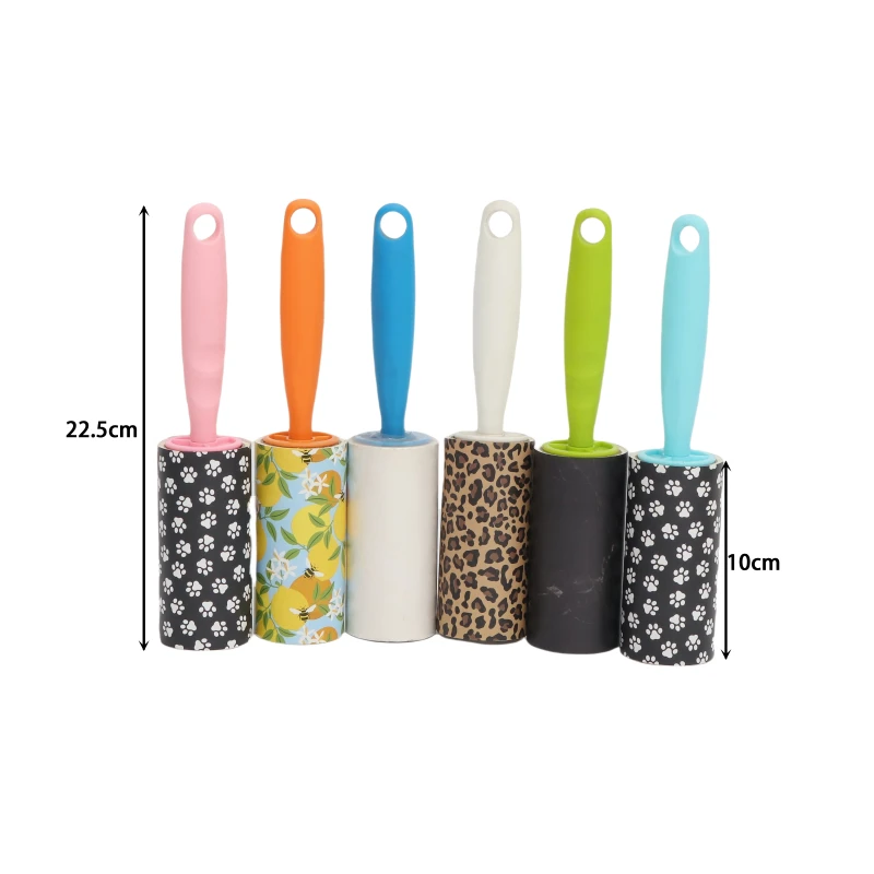 Reusable PP Lint Sticking Rollers 10cm Width for Dog & Pet Hair Removal BSCI Certified Custom Color Options